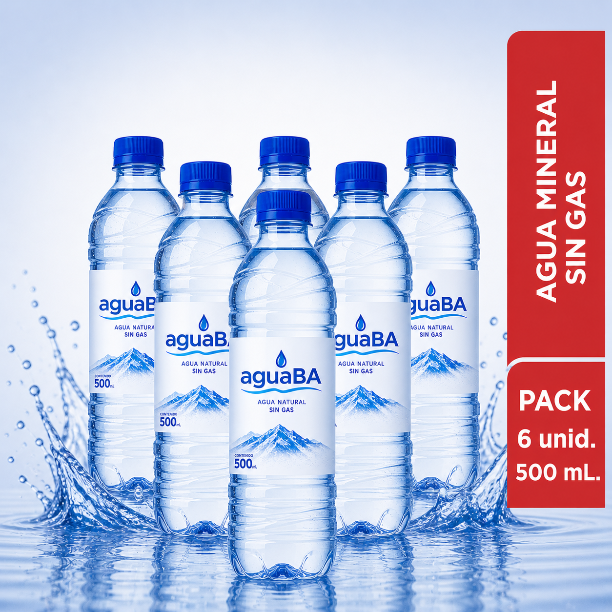 PACK x6 – AGUA 500ml – aguaBA